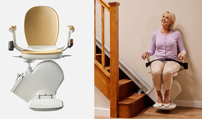 130 stairlift seated