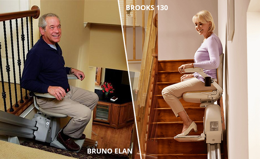 Bruno Elan Stairlift and Brooks 130 Stairlift By Acorn at Paramount Living Aids